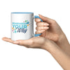 11oz Blue Accent Mug - Full Wrap