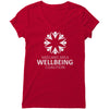 Midland Area Wellbeing Coalition - White Logo - Bella Womens V-Neck